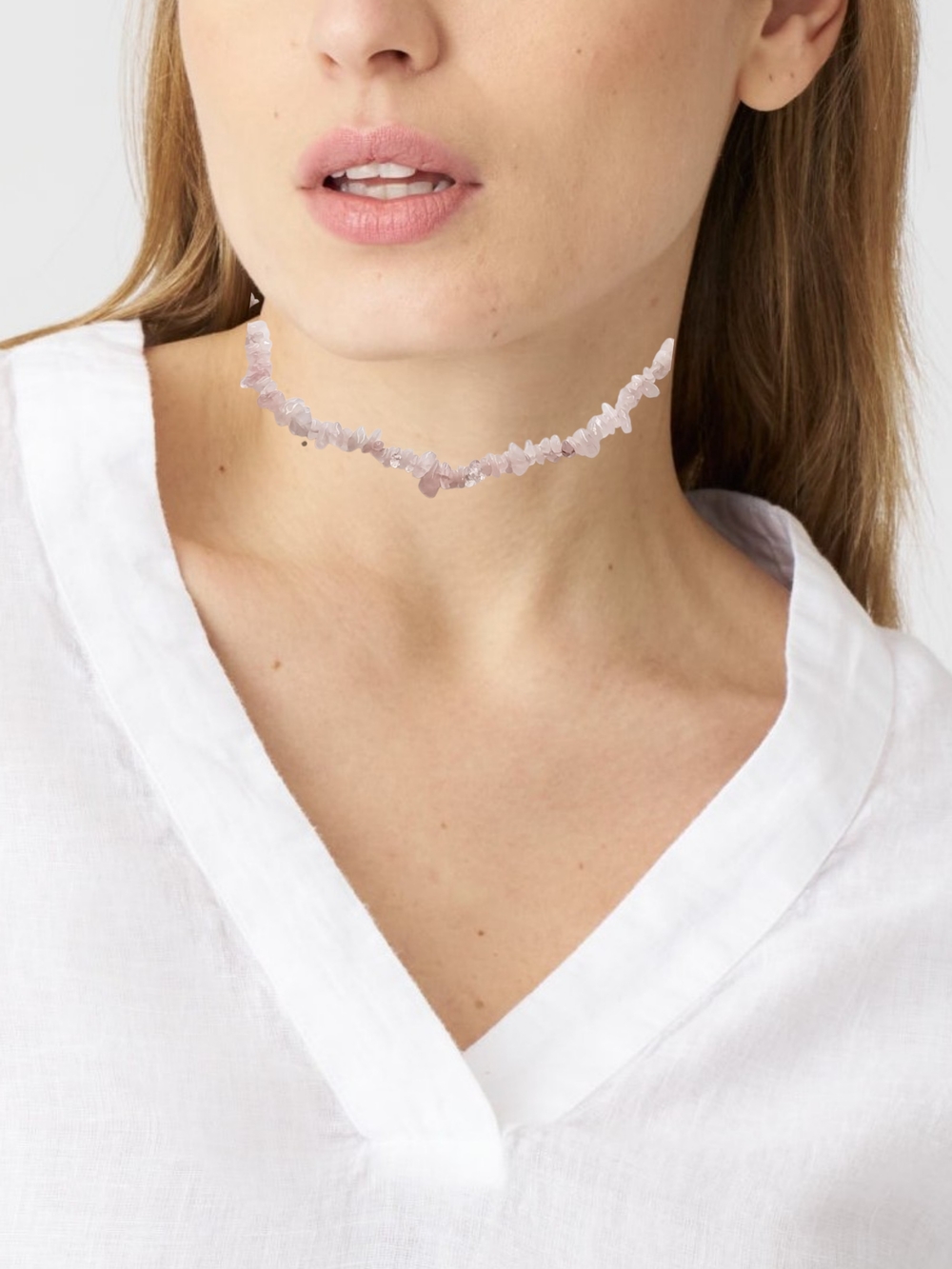 Elegant Pink Chip Choker NWPT